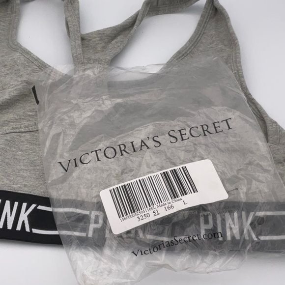 Victoria’s Secret PINK Crop Racerback sports bra Large L NWT - Picture 4 of 4